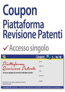 Coupon  PIATTAFORMA REVISIONE - Patenti A1, A2, A, B1, B, BE